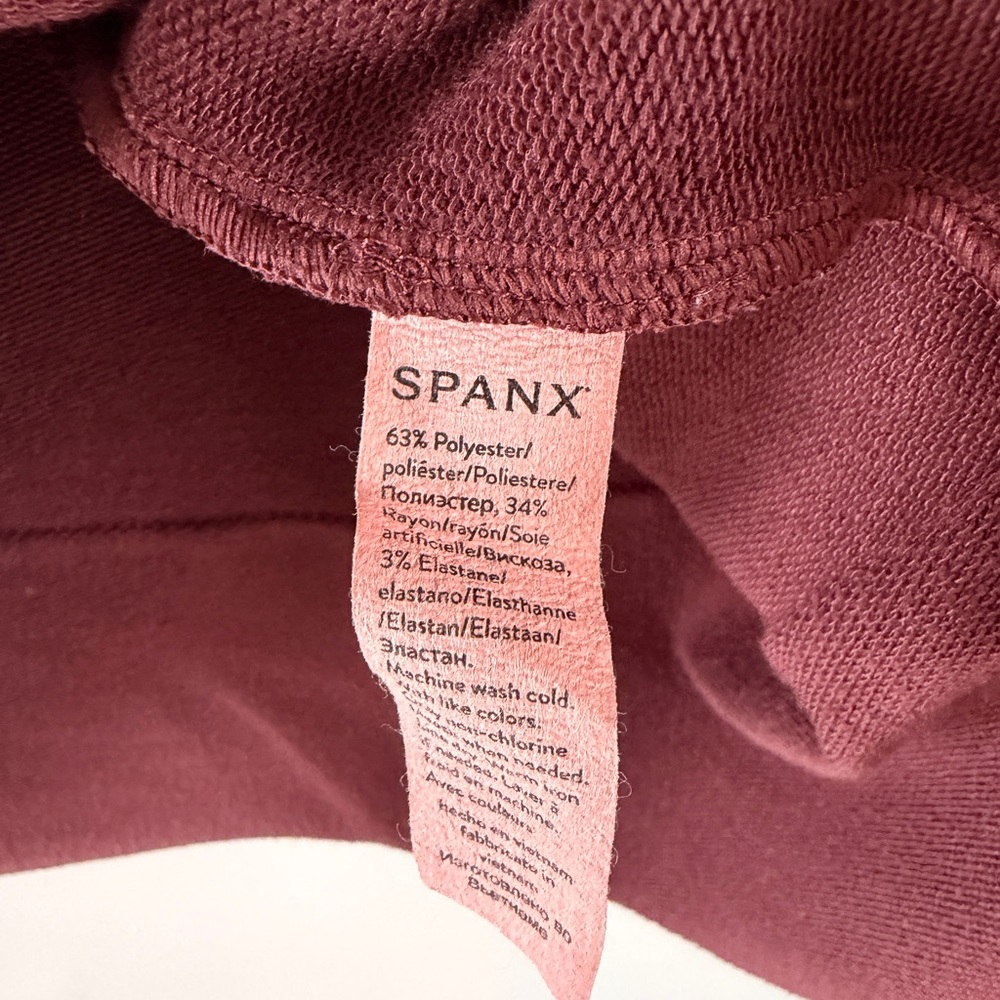 Spanx Women's Maroon Perfect Length Sweatshirt-Si… - image 4